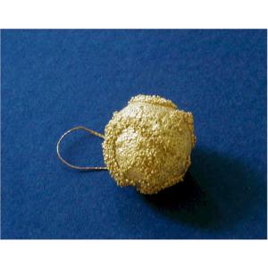 boule de Noël réalisé avec une boule de polystyrène et des pâtes