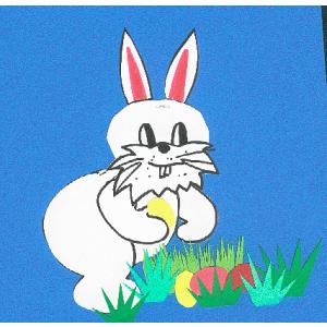 Lapin de Pâque à  découper et à coller