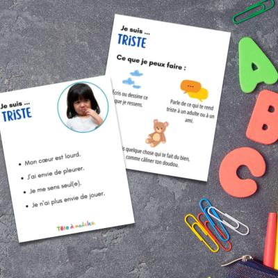 Carte des émotions : aider son enfant à traverser la tristesse avec un support à imprimer