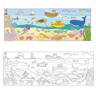 Coloriage d’une fresque géante sur la mer