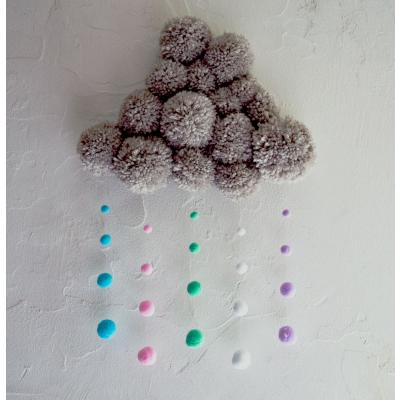 Un tuto pour apprendre à réaliser un nuage de pompons en suspension