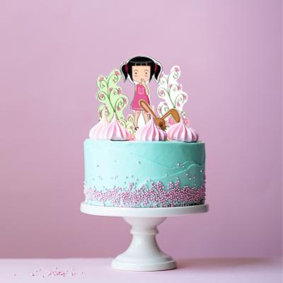 Décorations de gâteau à imprimer sur le thème du jardin et des fleurs. Un kit de décorations de gâteau à imprimer pour transformer un gâteau plat en un joli jardin de fle