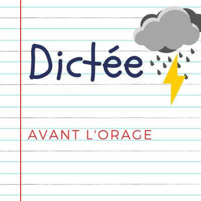 Dictée pour les enfants en CM2 . Extrait Avant l'orage, Marcel Pagnol : Des nuages violets passaient sur nos têtes, et la lumière bleuâtre baissait de minute en minute, comme celle d'une lampe qui meu