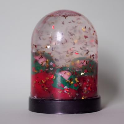 Tuto d'une boule à neige personnalisée avec de la pâte FIMO et des paillettes