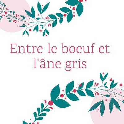 Chanson entre le boeuf et l'ane gris. Paroles pour carnet de chants et musique