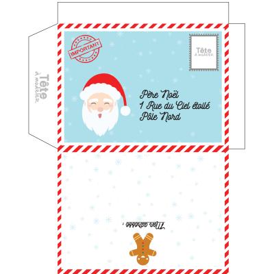 Enveloppes de Noël : Enveloppes de Noël à imprimer pour envoyer sa lettre au Père Noël ou pour envoyer ses voeux de Noël et de nouvel an à tous ceux que l'enfant aime. Certaines envelopp