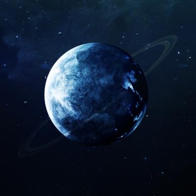 uranus est une grosse planète gelée composée d'eau. ranus étant une planète gazeuse elle ne possède pas de surface solide.