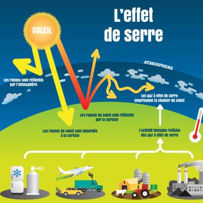 Plusieurs gaz contribuent à l’effet de serre qui permet de maintenir une chaleur suffisante pour que la terre soit habitable. Le gaz à effet de serre le plus important et à la fois le plus connu est l
