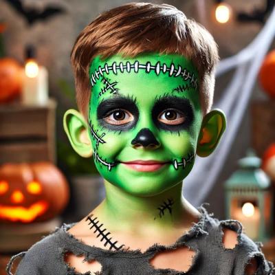 Un maquillage de Frankenstein pour se déguiser en mort-vivant pour Halloween par exemple. Le maquillage de Frankenstein peut aussi accompagner un déguisement pour le carnaval, les anniversaires,...