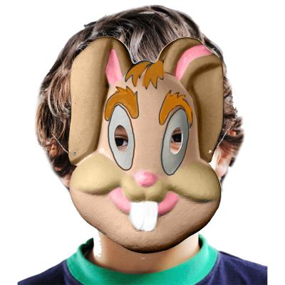 Masque lapin en papier comprimé blanc