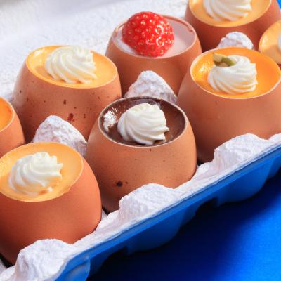 Oeufs remplis de chocolat