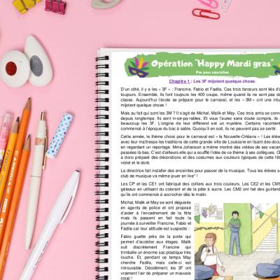 Téléchargez gratuitement une histoire courte sur Mardi Gras pour les enfants de CM1, CM2