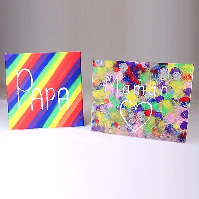 activité pour réaliser un tableau de peinture à l'éponge