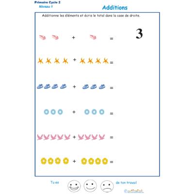 fiche d'additions visuelles  - exercice 4