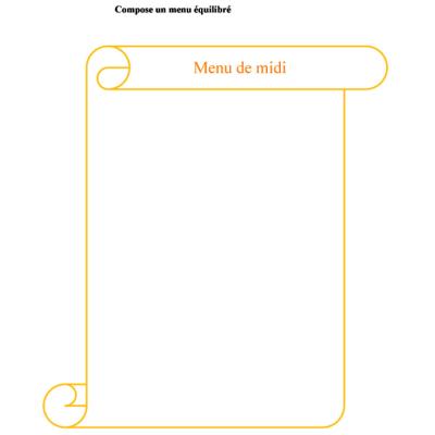 composer un menu