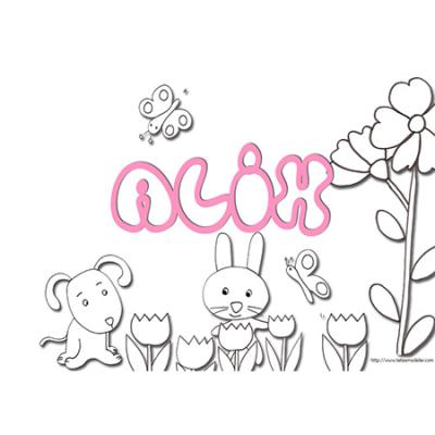 coloriage prénom Alix