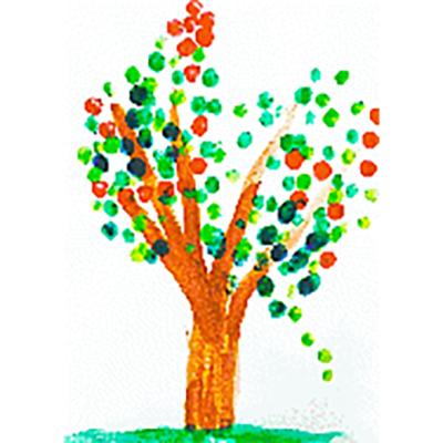 Arbre dessin&eacute; avec les doigts