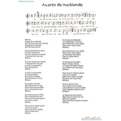 Au près de ma blonde