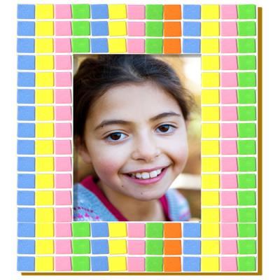 Cadre photo mosaïque en caoutchouc