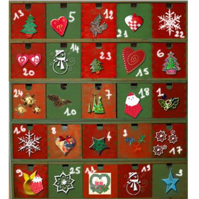 Personnaliser un calendrier de l'Avent en bois avec Tête à modeler