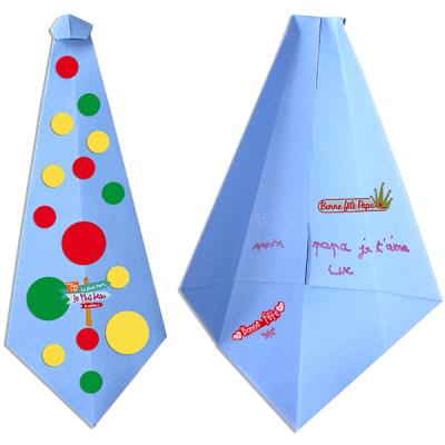 Pliage carte cravate origami fête des pères