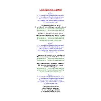 chanson - Ca swingue