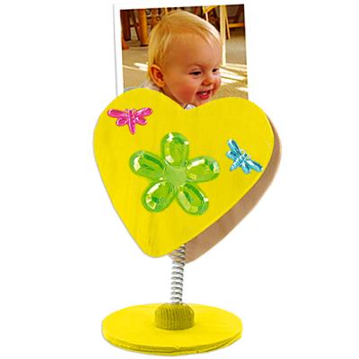 Clip coeur peint et décoré de strass