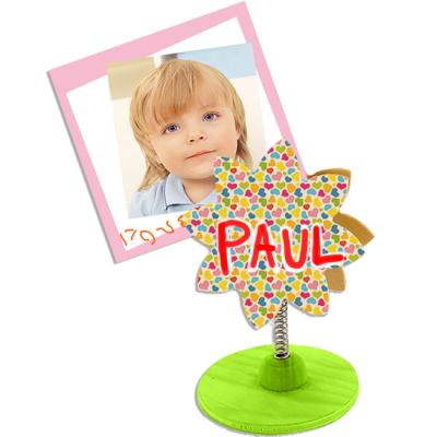 Clip marque-place fleur et Magic paper