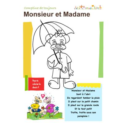 Comptine "Monsieur et Madame"