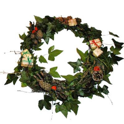 couronne de bienvenue en branches