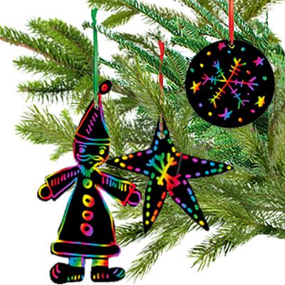 Faire des décoration de Noël en carte à gratter