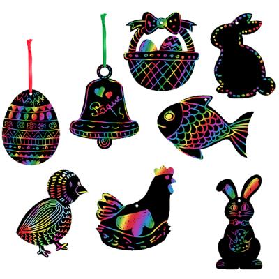 Décorations de Pâques en carte à gratter