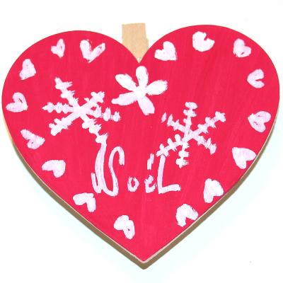 Décoration de Noël en forme de coeur