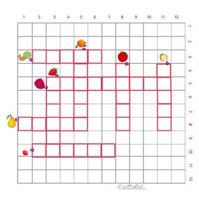 Imprimer une grille de mots croisés fruits cycle 2 grille 2
