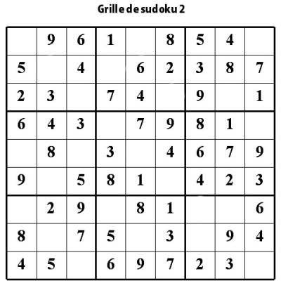 Sudoku de niveau 3 pour les enfants de primaire : grille 2
