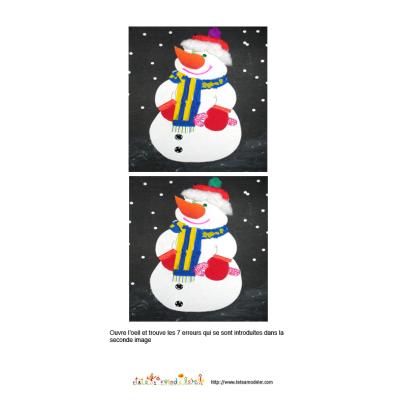 jeu des erreurs sur l'hiver
