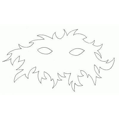 Masque de carnaval fantaisie à colorier