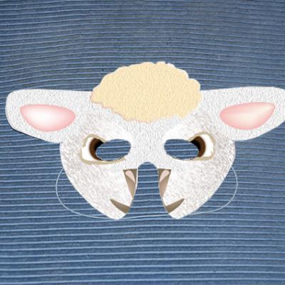 masque de mouton en papier