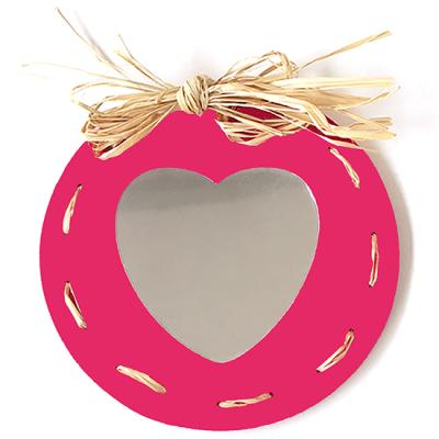 Miroir naturel avec raphia