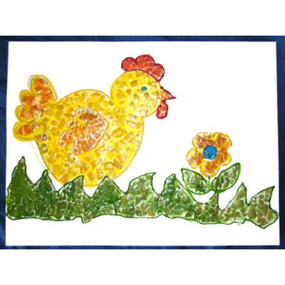Mosaïque oeuf poule