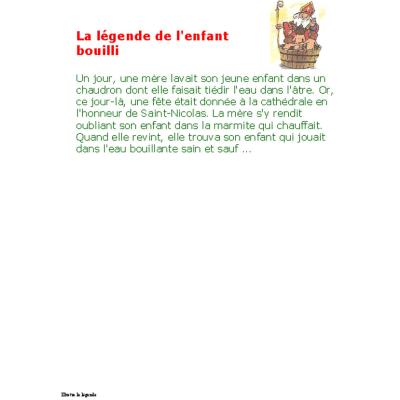 Saint Nicolas légende l'enfant bouilli