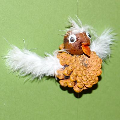 Petit oiseau pomme de pin