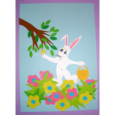 Collage d'un lapin de Pâques