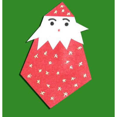 Collage mini Père Noël en carte