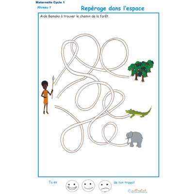 Imprimer le labyrinthe 1 sur le rep&eacute;rage dans l'espace