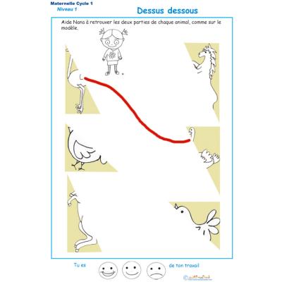 Exercice de logique : puzzle 10 assembler deux parties d'une image