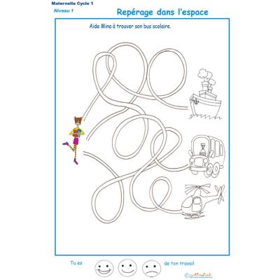 Imprimer le labyrinthe 3 sur le rep&eacute;rage dans l'espace