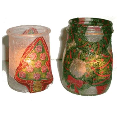 Fabriquer un photophore de Noël serviette en papier