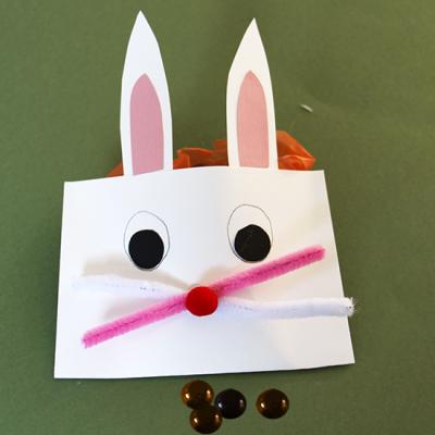 Pochette en tête de lapin de Pâques
