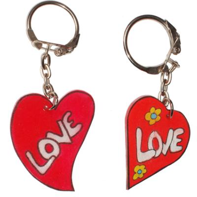 Porte-clés love en forme de coeur
